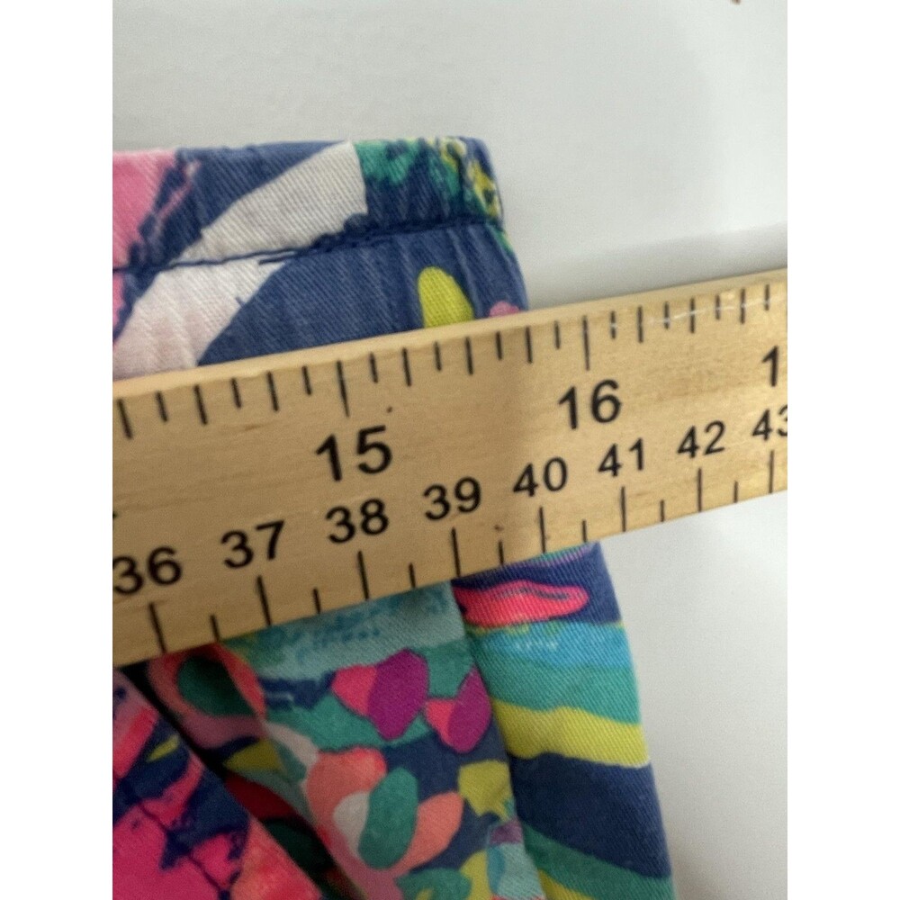 Lilly Pulitzer Pants Womens Medium Blue Pink Beach Loot Piper Pull On Casual - Picture 7 of 10